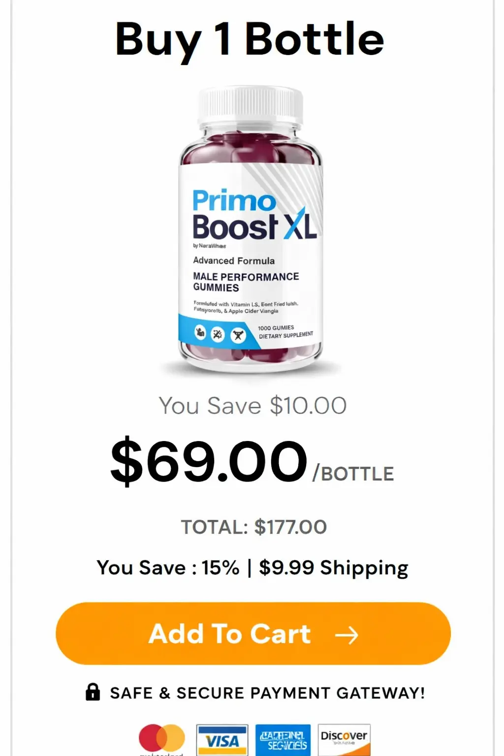 primoboostxl 1 Bottle Price