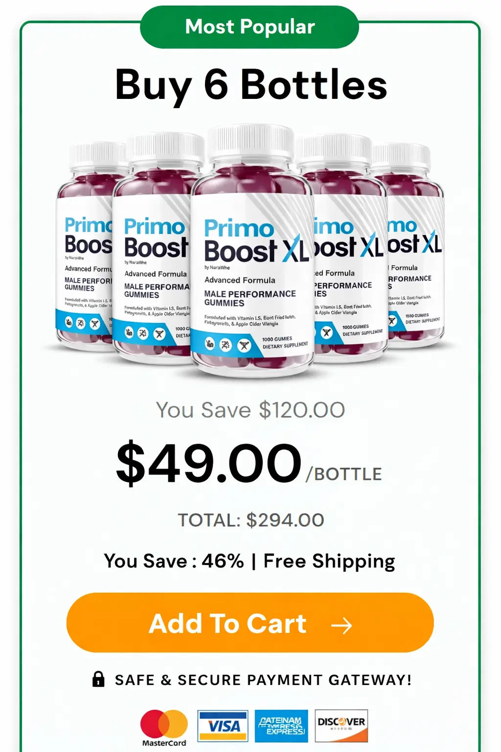 primoboostxl 6 Bottle Price